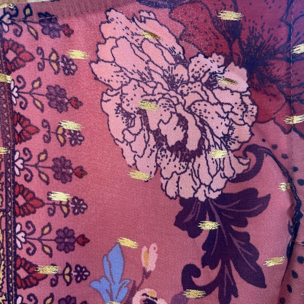 Laundry By Shelly Segal Baked Peach Floral Cold Shoulder Mini Dress Size 6. NEW - Picture 5 of 9